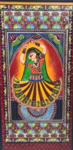 Dancing Girl - Madhubani Painting (46cm x 92cm) - International Indian ...