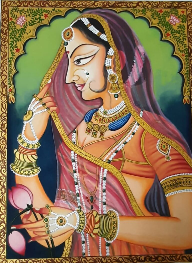 Bani Thani - Rajasthani Kishangarh Painting (12" X 16") - International ...