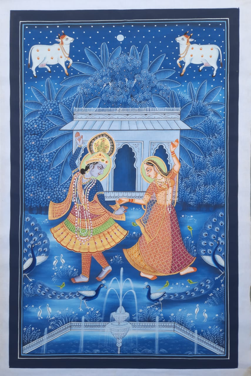 Radha Krishna 3 Pichwai Painting 22 X 33 International Indian   Pichwai Paintings Joshi 06 