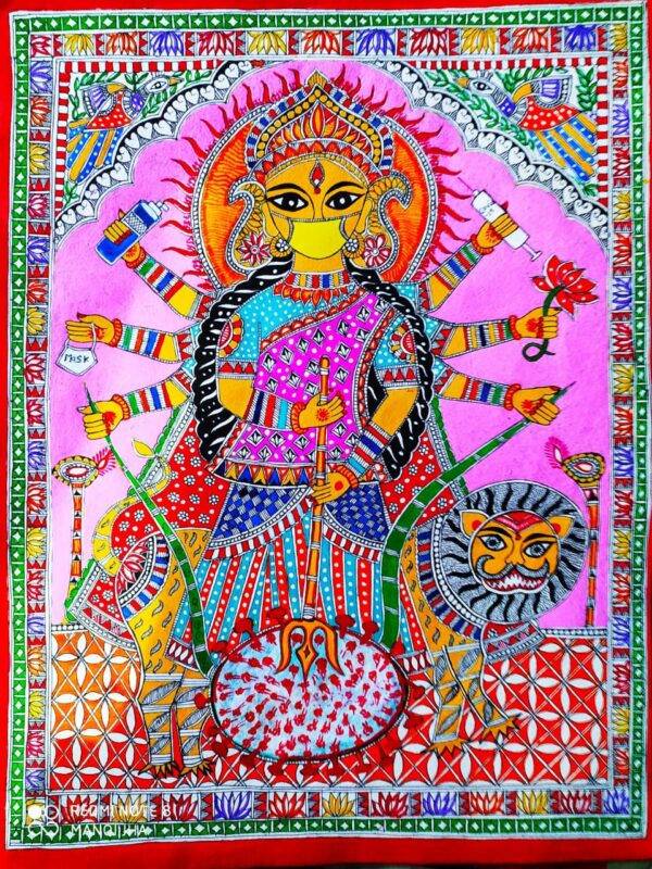Elephant Art Madhubani painting Manoj Kumar 05