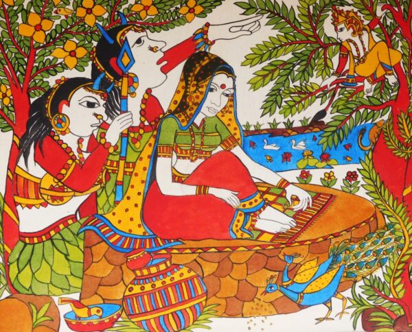 Ashokvatika - Indian Art (30" x 24")