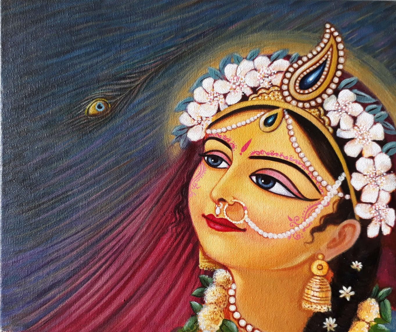 Radharani Indian Art 12 X 10 International Indian Folk Art Gallery