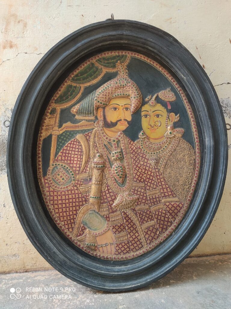 King Serfoji Tanjore Painting Artist Arumugam, Ganesh Art Gallery