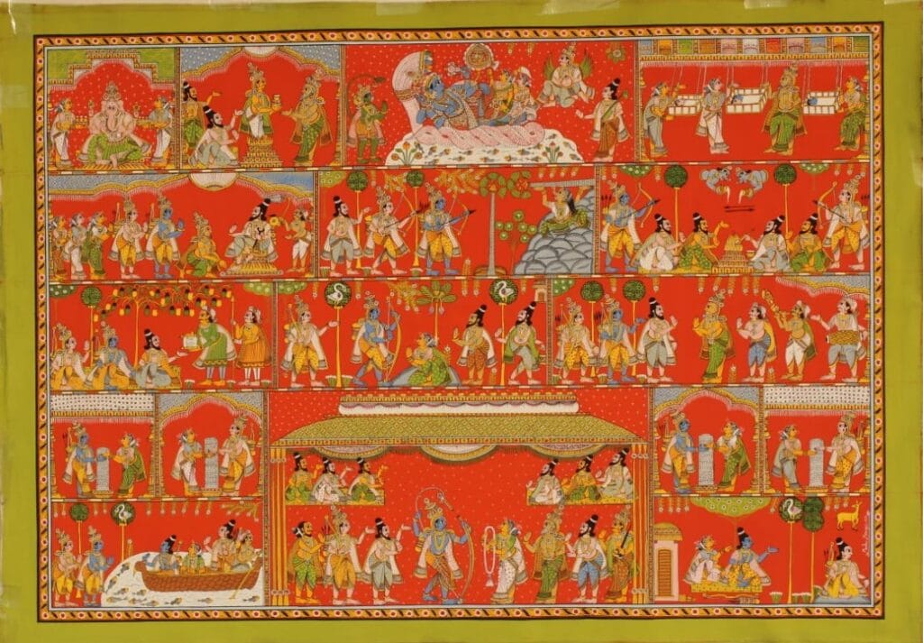 Cheriyal Painting, Artist Madhu Merugoju - International Indian Folk Art Gallery