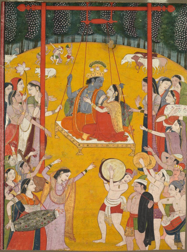 Kangra Painting, Hindola Raga, 18th century. Source: Wikimedia