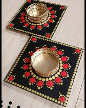 Candle holder - Dot Mandala - Indian Handicraft - Navnita - 10