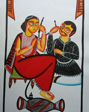Kalighat painting - Jahuran Chitrakar - 01