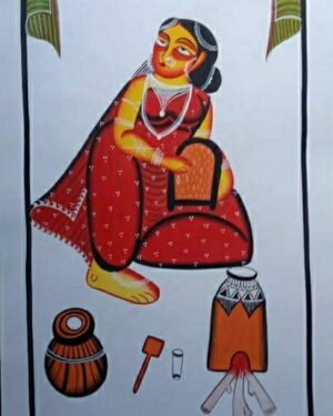 Kalighat painting - Jahuran Chitrakar - 11