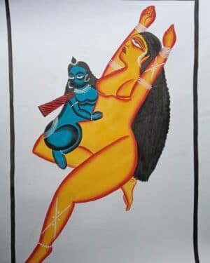 Puthana Haran - Kalighat painting - Rahim Chitrakar - 04