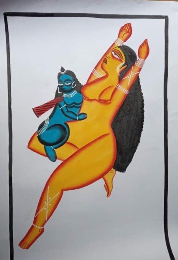 Puthana Haran - Kalighat painting - Rahim Chitrakar - 04