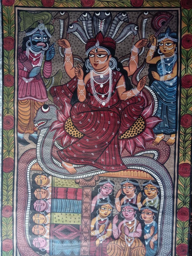 Manasa Devi - Pattachitra painting - Rahim Chitrakar - 10