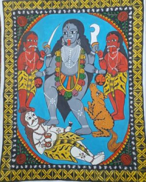 Kali Ma - Kalighat painting - Semaruddin - 09