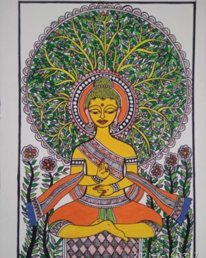 Lord Buddha #2 - Madhubani - Nalinee - 09