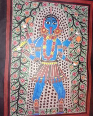 Maa Kali - Madhubani painting - Rakesh Paswan - 08