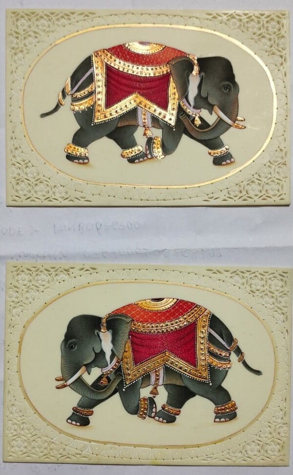 Royal Elephant - Rajasthani Miniature - Mukesh Kumar - 01