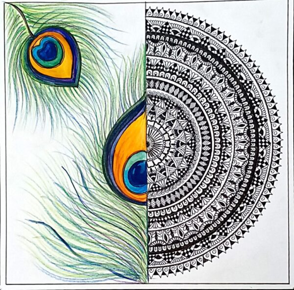 Feathers - mandala art - geetanjali - 50