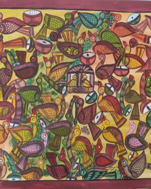 Bird Marriage - Patua art - Madhusudan Chitrakar - 06