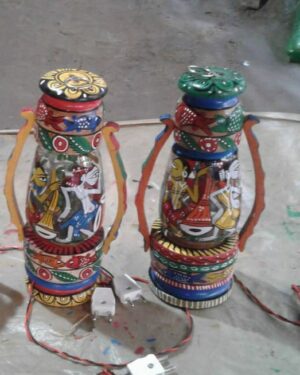 Handpainted lantern - Indian Handicraft - Anur Chitrakar - 01
