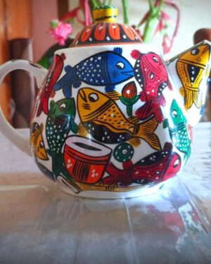 Handpainted tea set - Indian Handicraft - Anur Chitrakar - 06