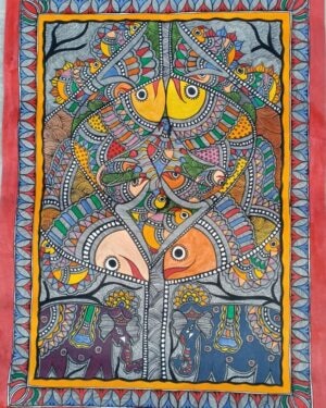 Tree of Life - Madhubani painting - Sharvan Paswan - 04