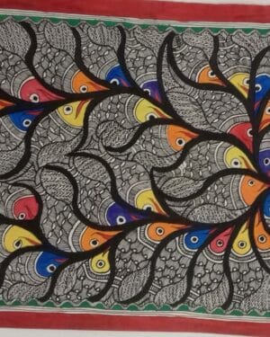 Fishes - Madhubani painting - Sharvan Paswan - 09