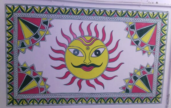 Sun God - Manjusha art - Chhoti Kumari - 02