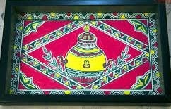 Handpainted tray - Manjusha painting - Indian handicraft - Suma Devi - 05