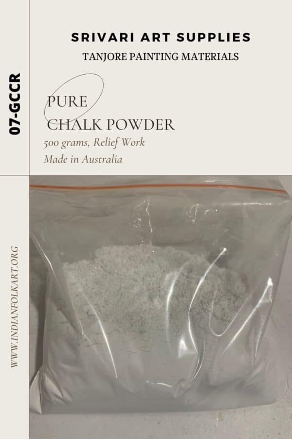 08-GCCR, Pure Chalk Powder, Tanjore Painting Materials, 500 grams