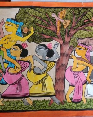 Tribal Dance Patua Painting Khandu Chitrakar 01
