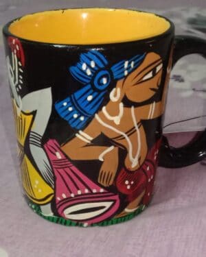 Coffee mugs - kalighat painting - Indian handictraft - Dilu Chitrakar - 04