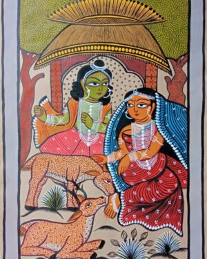 radha krishna - pattachitra painting - Layala Chitrakar - 03