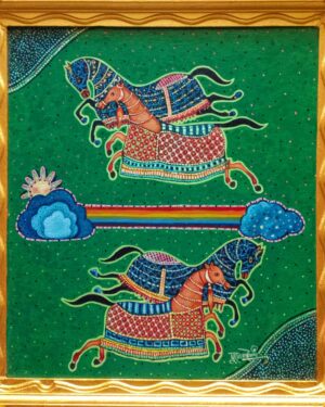 Running horses - Indian Art - Pooran Poori - 10