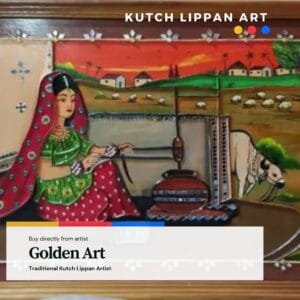 Kutch Lippan Art Golden Art