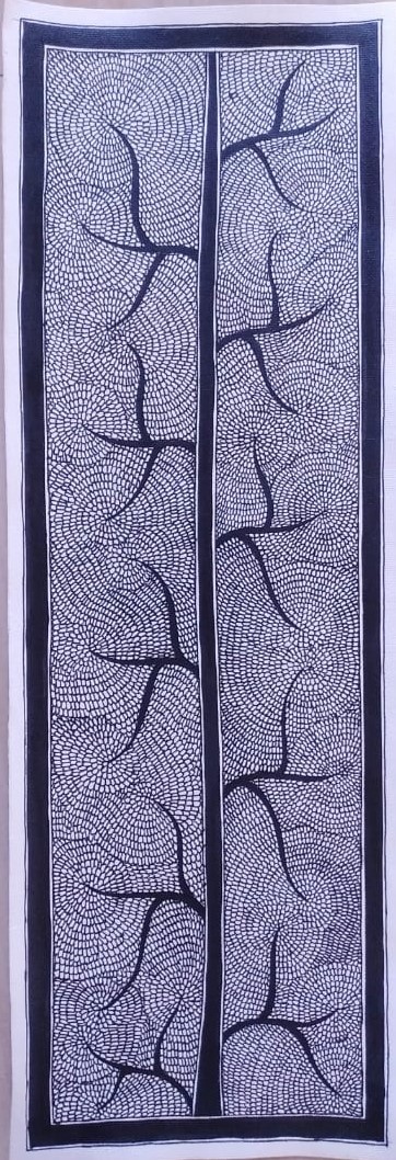 Black forest - Madhubani painting - saraswatikumari -22