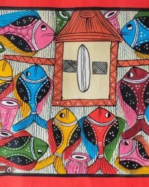 Fish marriage - Patua-Pattachitra painting - Arati - 01