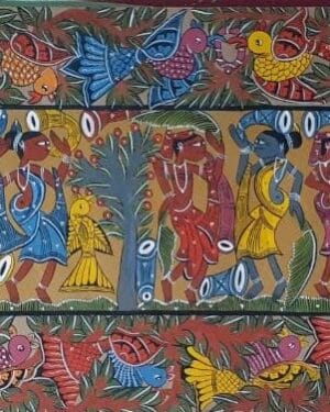 Tribal dance - Patua-Pattachitra painting - Sitara Chitrakar - 04