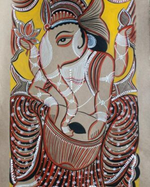 Shree Ganesha-Kalighat Painting-Khursed Chitrakar 05