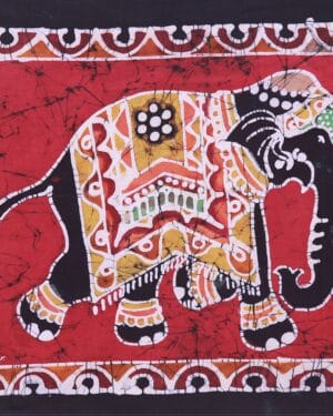 Caprisoned Elephant-Batik painting-Prasanna Kumar - 01