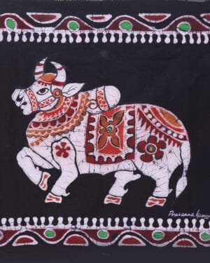 Decorated Bull-Batik painting-Prasanna Kumar - 03