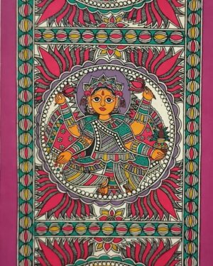 Ganesh Lakshmi Saraswathi - Madhubani painting - Kanchan - 01