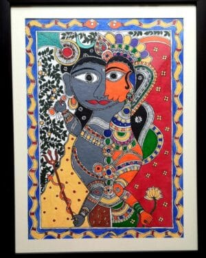 Ardhanarishwara - Madhubani painting - Shradha Joshi - 04