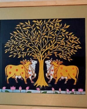 Golden Cows - Pichwai painting - Kanchan Nayyar - 05