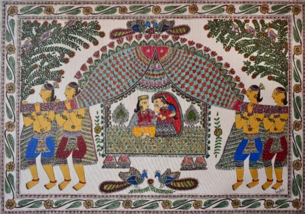 Vidai - Madhubani painting - Indu Mishra - 03