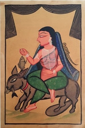 Kalighat painting - Momena Chitrakar - 06