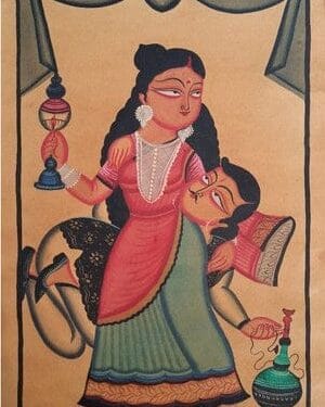 Kalighat painting - Momena Chitrakar - 08
