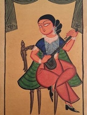 Kalighat painting - Momena Chitrakar - 09