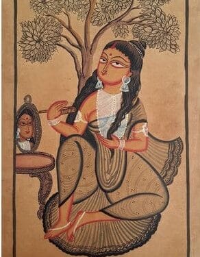 Kalighat painting - Momena Chitrakar - 13