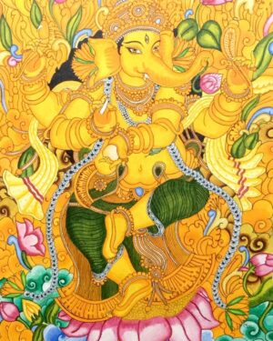 Dancing Ganesha - Kerala Mural - Mini Rastogi - 02