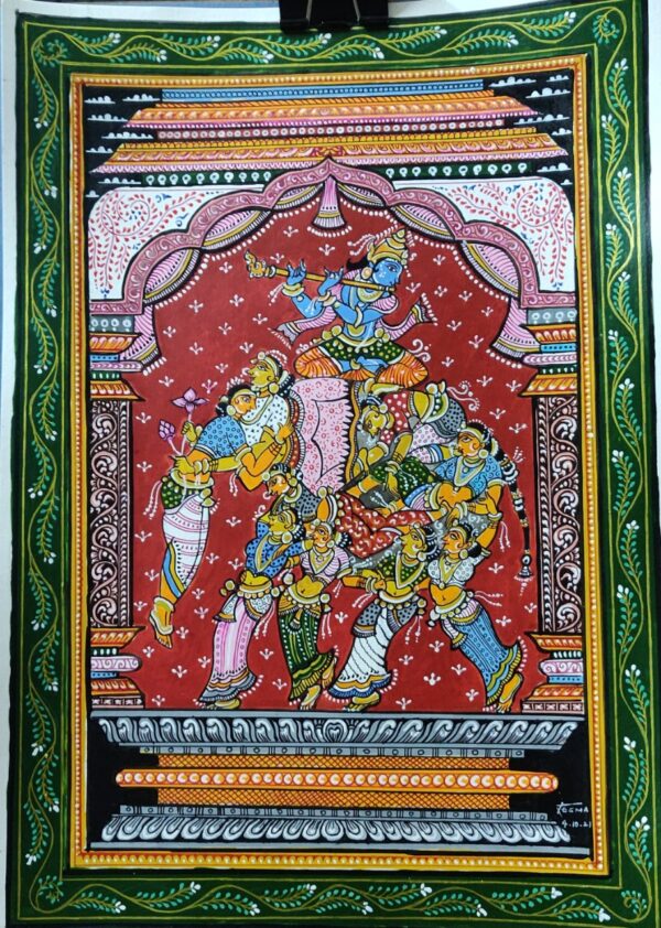 Nav Nari Kunjar - Pattachitra painting - 11