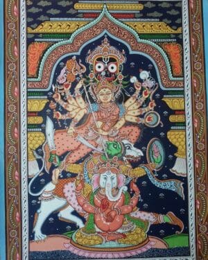 Durga Ma - Pattachitra painting - Manas Kumar - 11